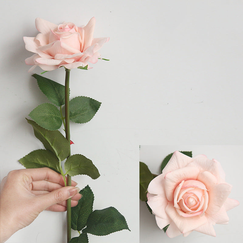 12cm Roses Flowers with Stem Latex Faux Real Touch Latex Rose Flower for Home Decor