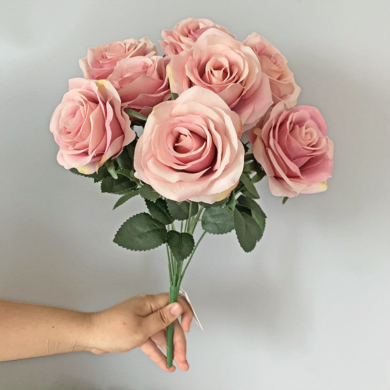 Faux Roses Flower bunch Wedding Home Decorations Artificial Rose Flower Bouquet