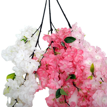 Cherry Blossom Tree Branches with Silk Flower pink
