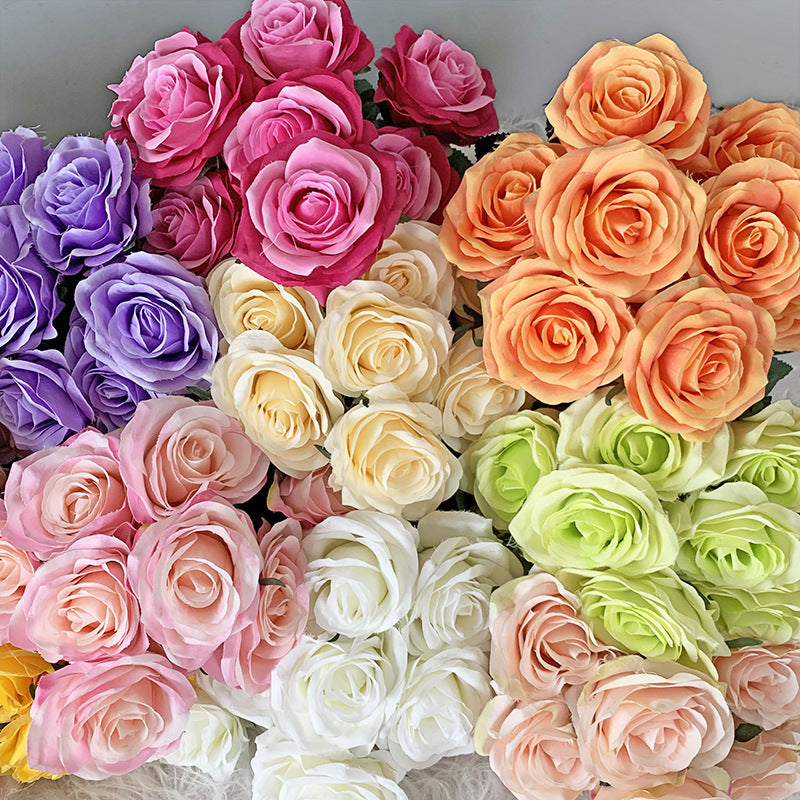 Faux Roses Flower bunch Wedding Home Decorations Artificial Rose Flower Bouquet