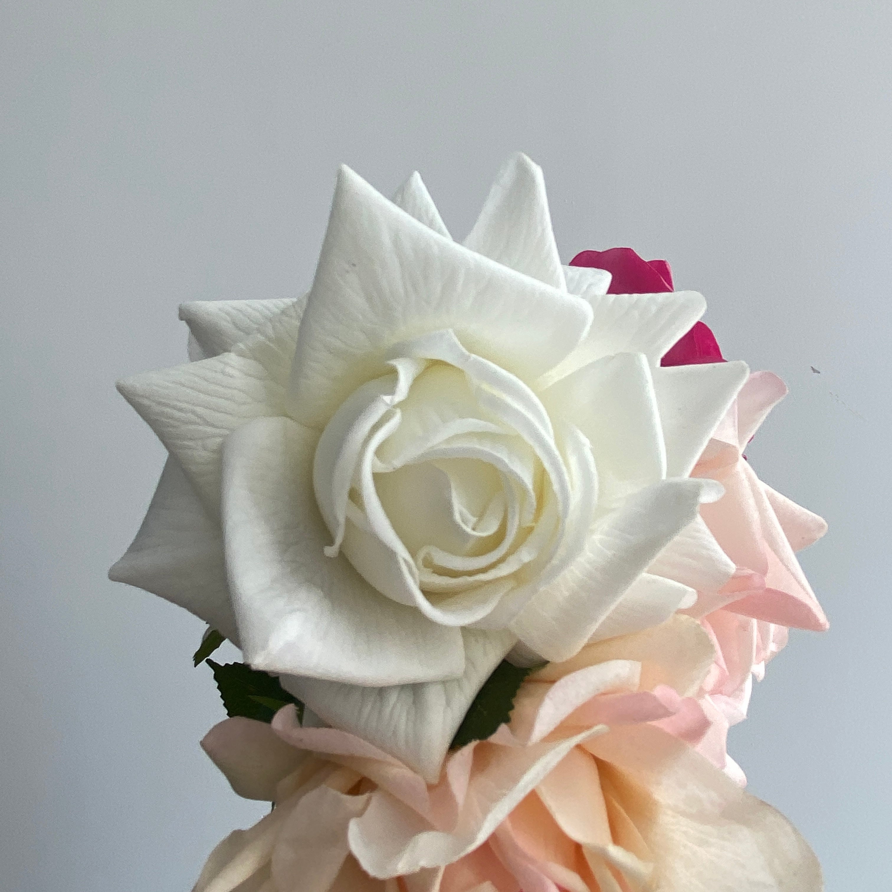 12cm Roses Flowers with Stem Latex Faux Real Touch Latex Rose Flower for Home Decor