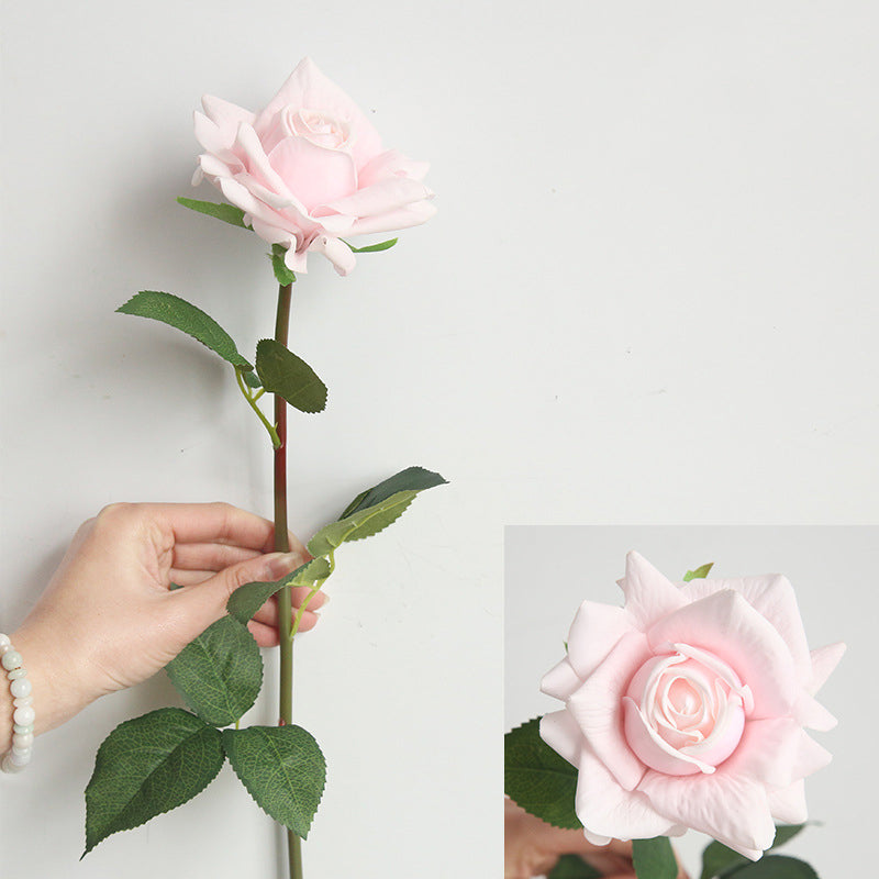 12cm Roses Flowers with Stem Latex Faux Real Touch Latex Rose Flower for Home Decor