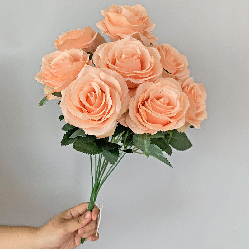 Faux Roses Flower bunch Wedding Home Decorations Artificial Rose Flower Bouquet