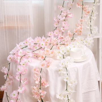 Artificial Silk Hanging Flower Cherry Blossom Vine