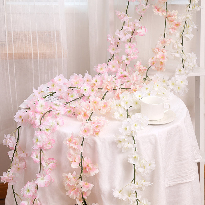 Artificial Silk Hanging Flower Cherry Blossom Vine