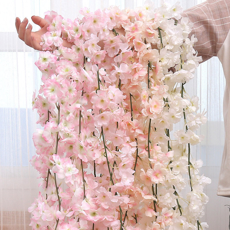 Artificial Silk Hanging Flower Cherry Blossom Vine