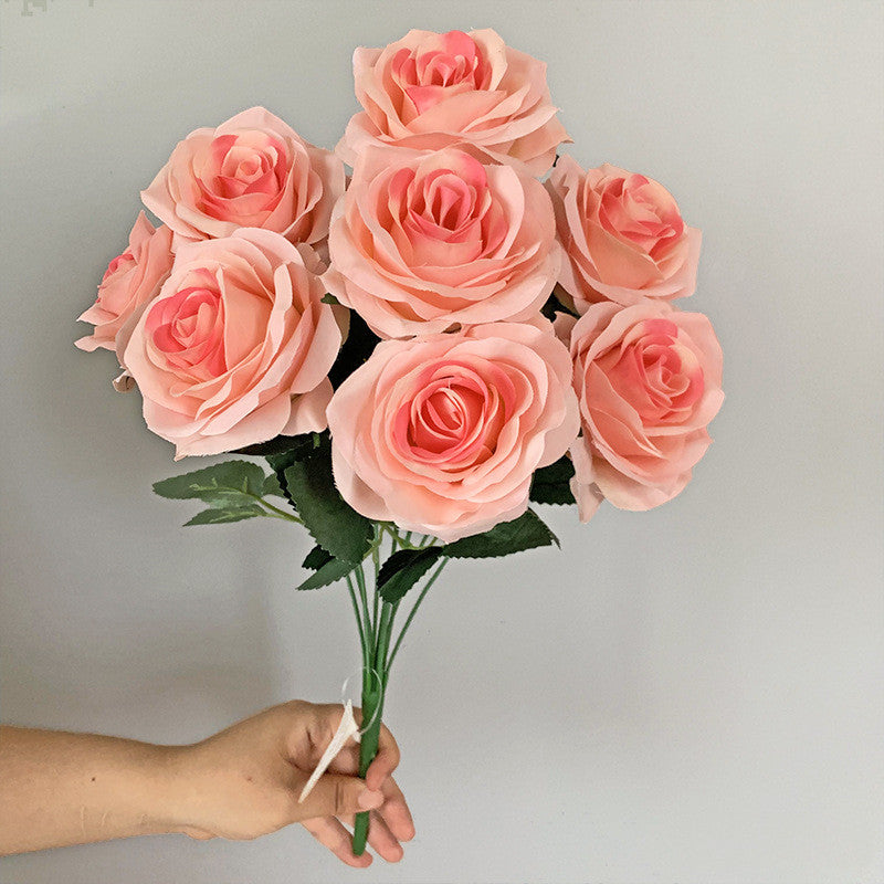 Faux Roses Flower bunch Wedding Home Decorations Artificial Rose Flower Bouquet