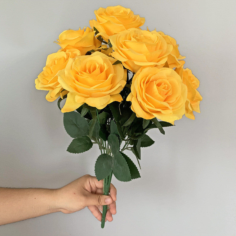 Faux Roses Flower bunch Wedding Home Decorations Artificial Rose Flower Bouquet