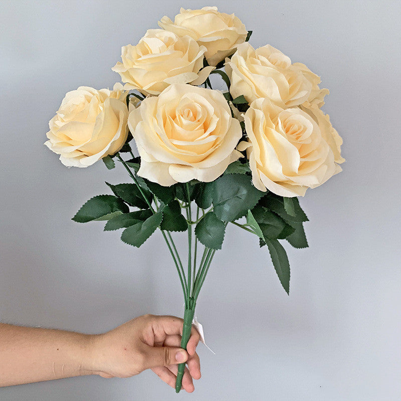 Faux Roses Flower bunch Wedding Home Decorations Artificial Rose Flower Bouquet