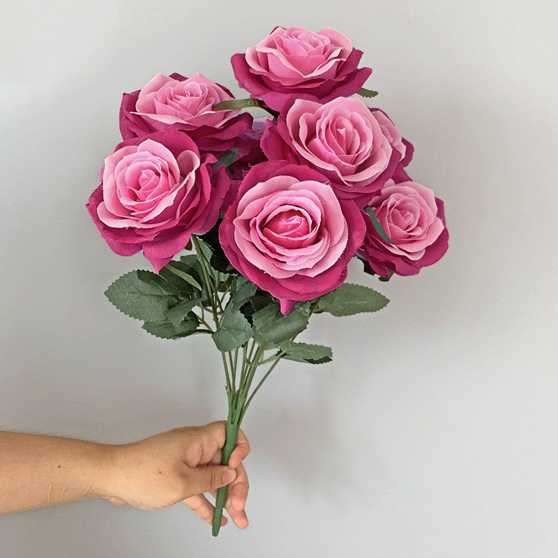 Faux Roses Flower bunch Wedding Home Decorations Artificial Rose Flower Bouquet